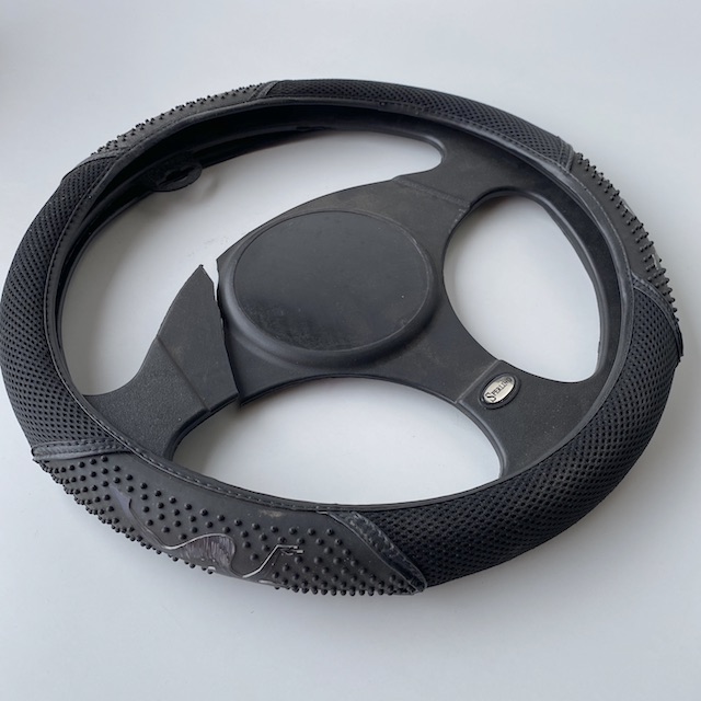 CAR ACCESSORY, Steering Wheel - Black Rubber